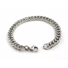 Newall 8-14 мм, мужской браслет из нержавеющей стали, золото, серебро, кубинская цепочка, аксессуары для рук,, хип-хоп ювелирные изделия, Панк подарок