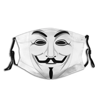 

V For Vendetta Guy Fawkes Reusable Face Mask Anti Bacterial Dustproof Mask With Filters Protection Cover Respirator Mouth Muffle