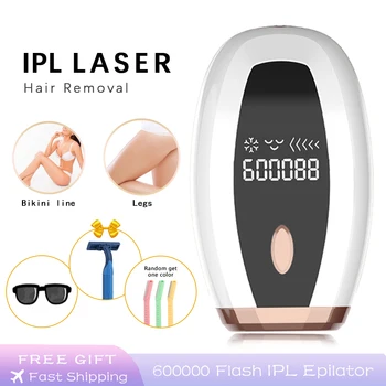 

IPL Laser Hair Removal Device 600000 Flash Epilator Painless Professional LCD Photoepilator Laser a Depiltaor Electric Shaving
