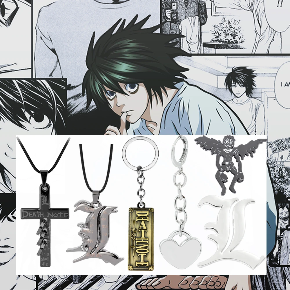 Death Note Earring Necklace Ryuk Love Heart Dangler L·lawliet Letter L  Pendant Neck Chain 2022 Trend Jewelry Gifts For Women - Jewelry Sets -  AliExpress