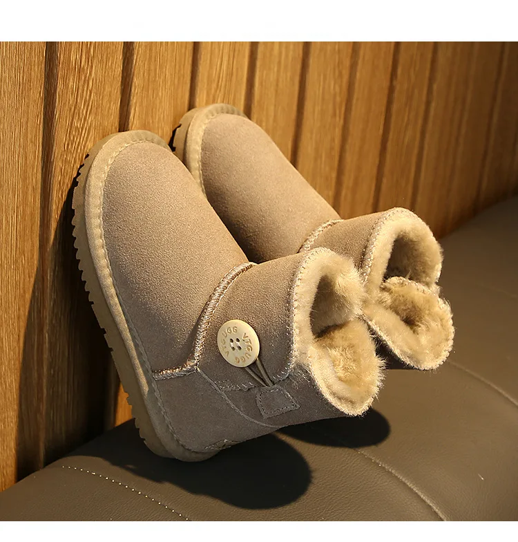 Новые плюшевые теплые ботинки для малышей, модные детские зимние ботинки, обувь для мальчиков и девочек, зимняя обувь, ботильоны для детей 1-6 лет