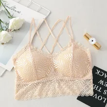 Для женщин майки пикантные кружево провода Красота задняя обернутое вокруг груди трубки крест-накрест женские женского нижнего белья Лифчики Feme