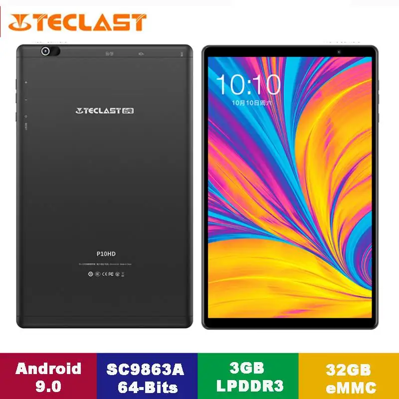 Teclast P10HD 10 1 дюймовый планшет с восьмиядерным процессором SC9863A ОЗУ 3 ГБ ПЗУ 32 Android 9 0