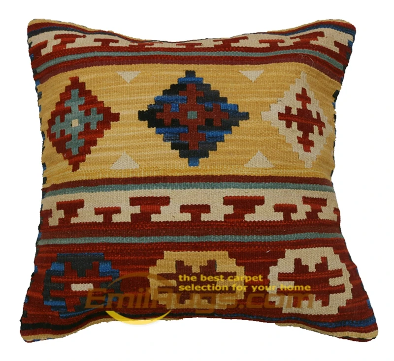 cushion cover 60*60 Kilim Square Cover Wool Handmade Square Fleece Living Room