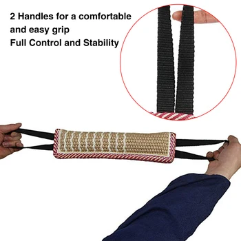

2pcs Squeaky Stress Relief Training Interactive Durable Aggressive Bite Resistant Tug Chewer Dog Chew Toy With Handle Pet Gift