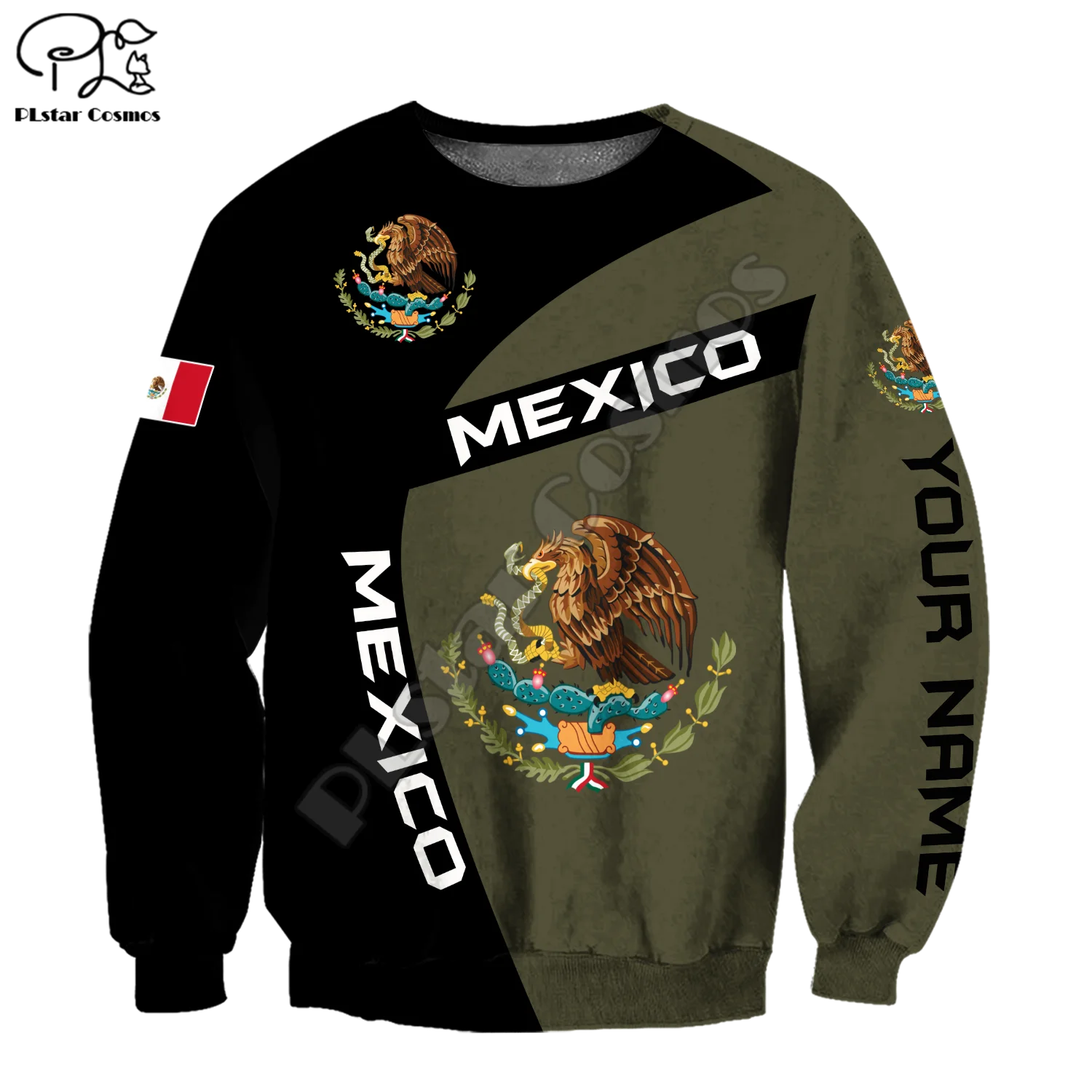PLstar Cosmos National Emblem Mexico Flag 3D Printed Hoodies Sweatshirts Zip Hooded For Men And Women Casual Streetwear Style-28