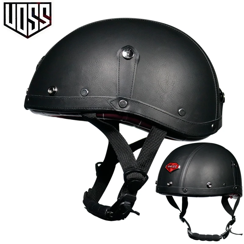 Casco De Motocicleta Gorra De Calacqua Vintage Media M Oncia Retro Estilo Alemán Chopper Cruiser