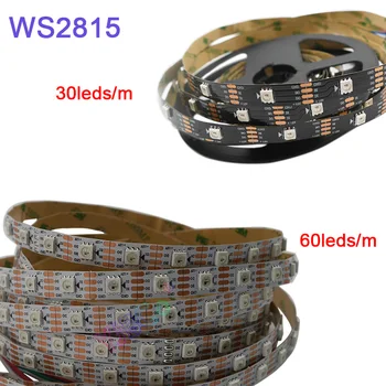 

WS2815 5m/lot pixel led strip light;DC12V 30/60 pixels/leds/m;IP30/IP65/IP67;Addressable Dual-signal Smart led strip tape