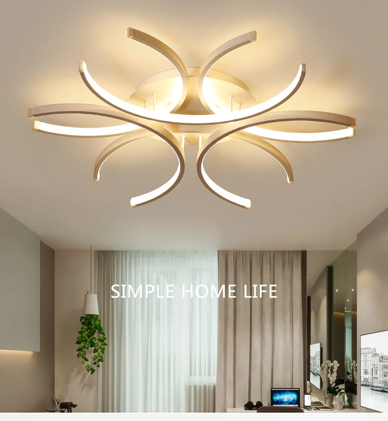 foyer chandelier Modern Led Ceiling Lamps Chandeliers For Living Room Bedroom Kitchen Study Room White Remote Control Dimming Lights Fixtures chandelier lamp