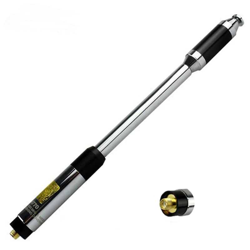 

High Gain SMA-Female Telescopic Antenna, Dual Band, 144 MHz, 430MHz, Fit for BAOFENG UV-5R, UV-82, BF-888S, Walkie Talkie RH770