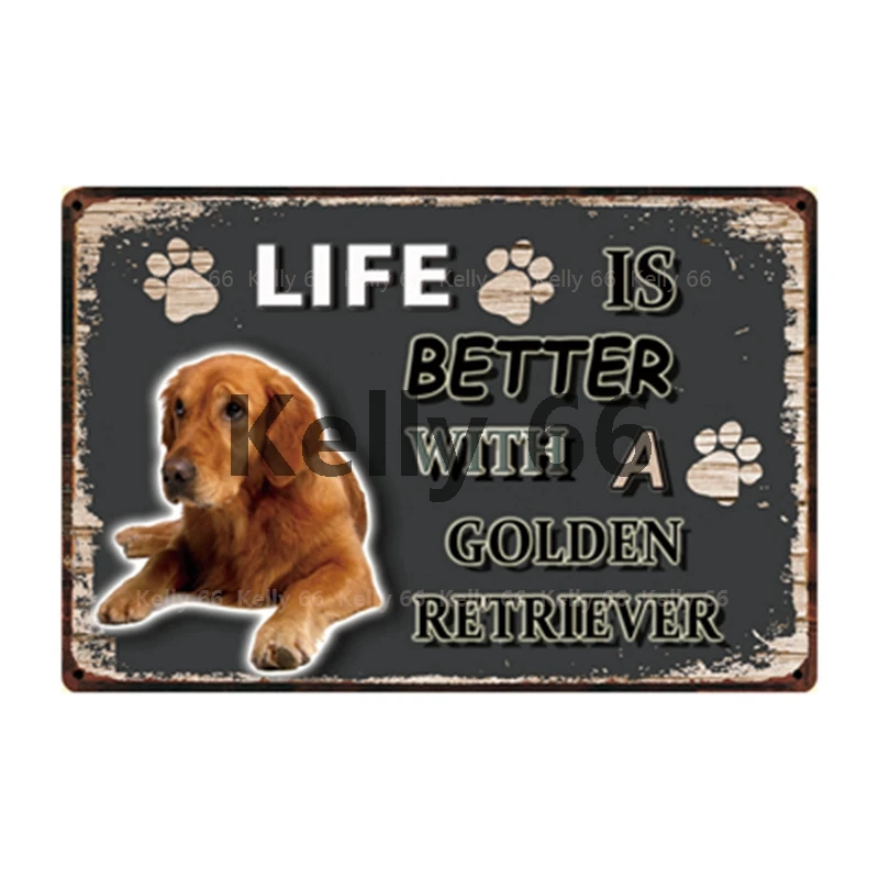 [Kelly66] Собаки Beagle Chow боксер бордер колли металлический знак Олово плакат домашний Декор Бар настенная живопись 20*30 см размер Dy103