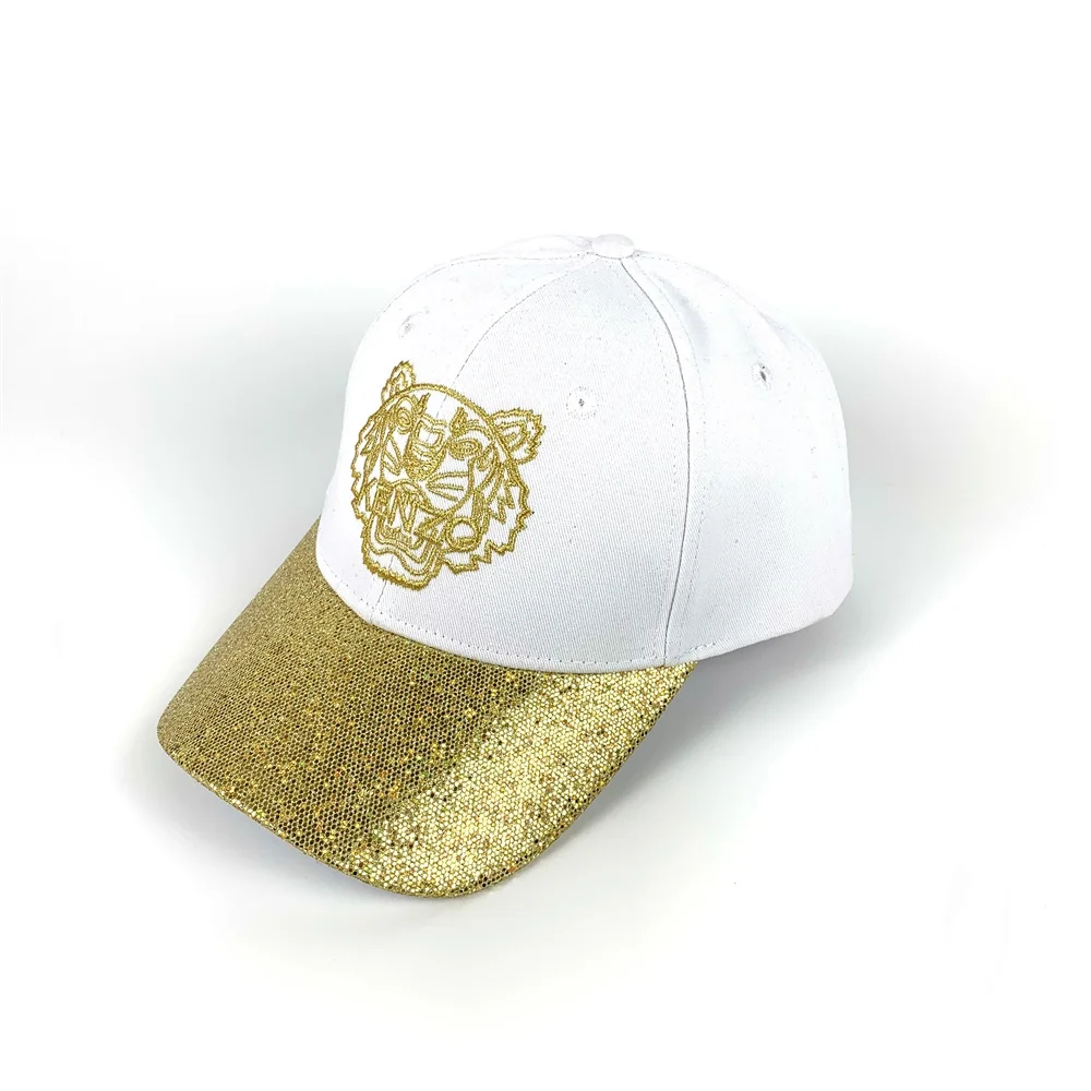 

Winter Warm Baseball Cap Hip Hop Unisex Tiger Embroidery Hats Personality Sequins Snapback Hat Summer Sun Hat Bone