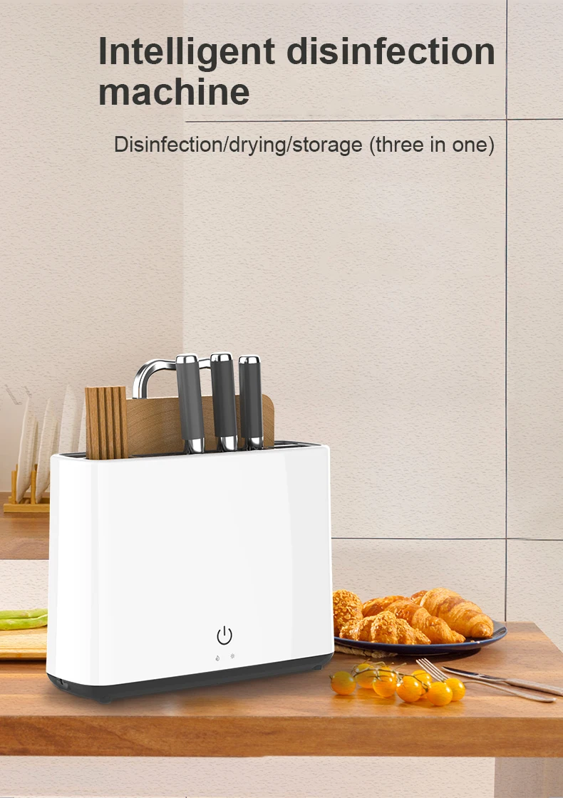 

UV Sterilization Chopsticks Tube USB Solar Intelligent Disinfection Holder Knife Spoon Kitchen Cutlery Tableware Storage Box
