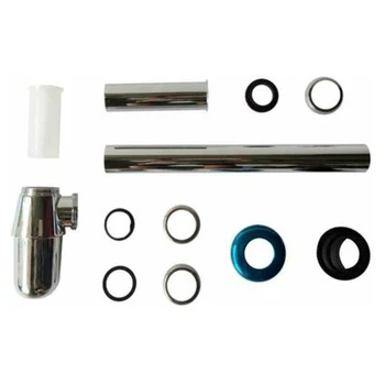 

Basin Drainer In wall Water Riser Trap Chrome Plumbing Kitchen Zinc Alloy