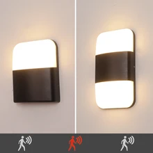 Светодиодный светильник для крыльца IP65 Водонепроницаемый радар Датчик настенные лампы для двора патио сада передняя дверь светодиодный светильник на открытом воздухе ing AC90-260V