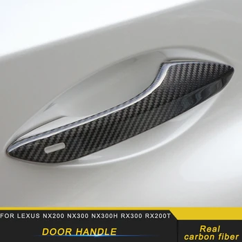 

For LEXUS NX200 NX300 NX300h RX300 RX200t Car Styling Door Handle Real Carbon Fiber Cover Trim Frame Sticker Accessories