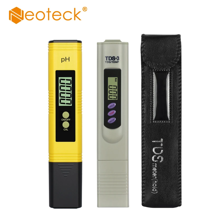 

Neoteck White TDS Meter Tester +Yellow PH TEST Meter Tester Pen Digital PH Meter Tester For Aquarium Fishing Industry Tester