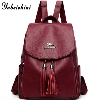 

2020 New Women Backpacks High Quality Leather Women Backpacks Large Capacity School Bags Travel Backpacks Designer Bags mochila