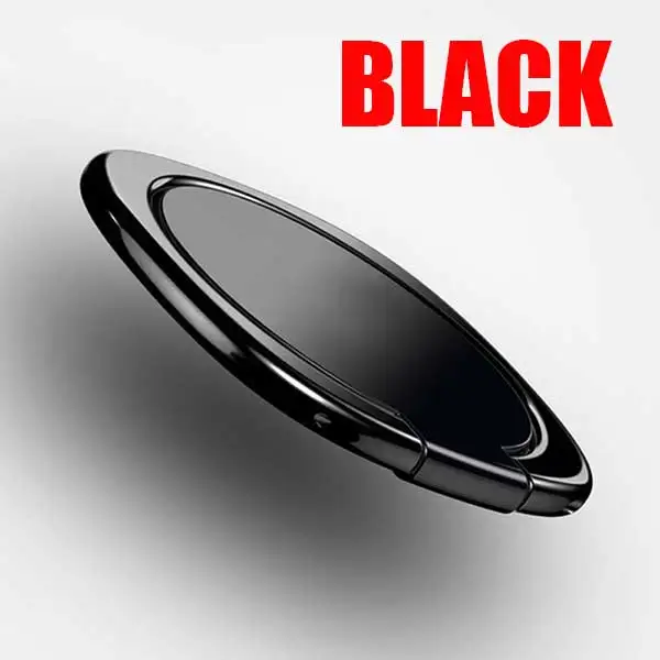 Универсальная Подставка-кольцо под Пальцы для телефона 360 градусов подставка для смартфона планшета простая сумка для samsung Xiaomi iPhone X 7 6 55 5S plus - Цвет: Черный
