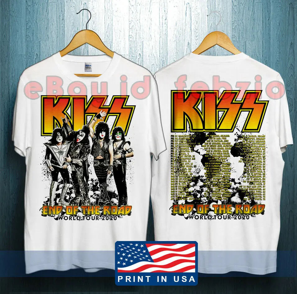 

Kiss End Of The Road World Tour 2020 Leg 5 8 Complete Dates Concert T Shirt
