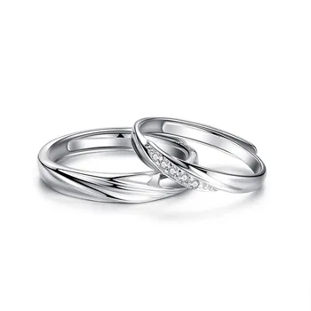 

TR2099 S925 sterling silver setting Couple Ring couple ring, wedding ring