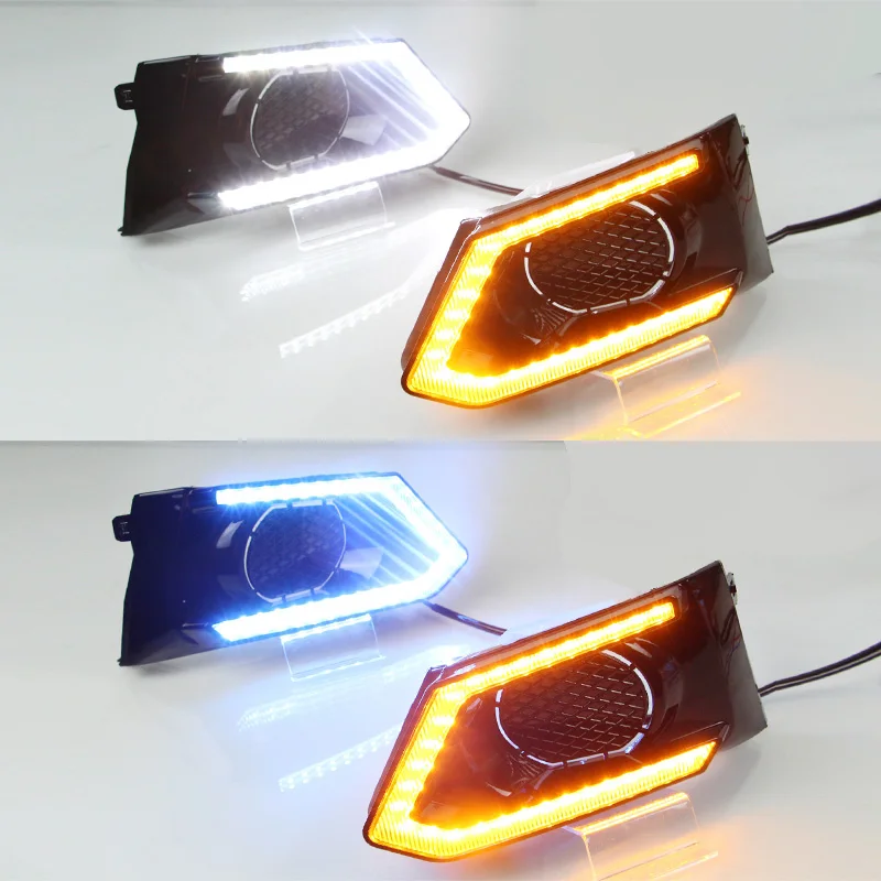 

For Nissan Altima Teana 2019 2020 LED Daytime Running Light Waterproof Car LED DRL fog Lamp with Turn Signal style Relay