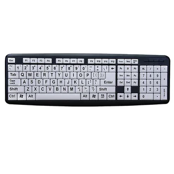

USB Mute Wired Keyboard For The Elderly Large Character Keyboard USB Wired Keyboard Easy For Desktop Computer Laptop