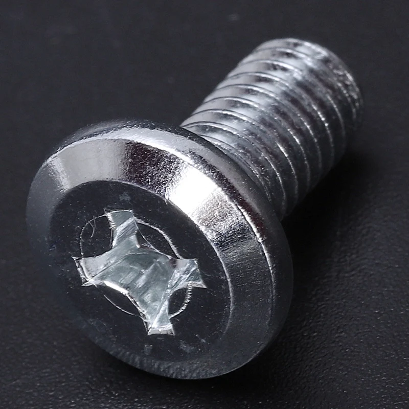 M6x12mm Phillips машина винт с плоской головкой Серебряный тон 10 шт