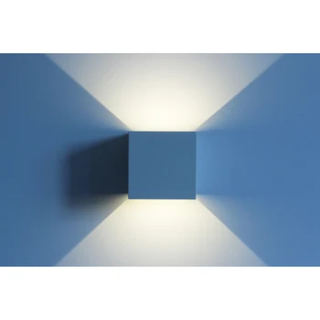 

V-TAC LD9759N wall sconce Led wall Brandie 6W square white neutral white casing IP65 double lighting angle regolab