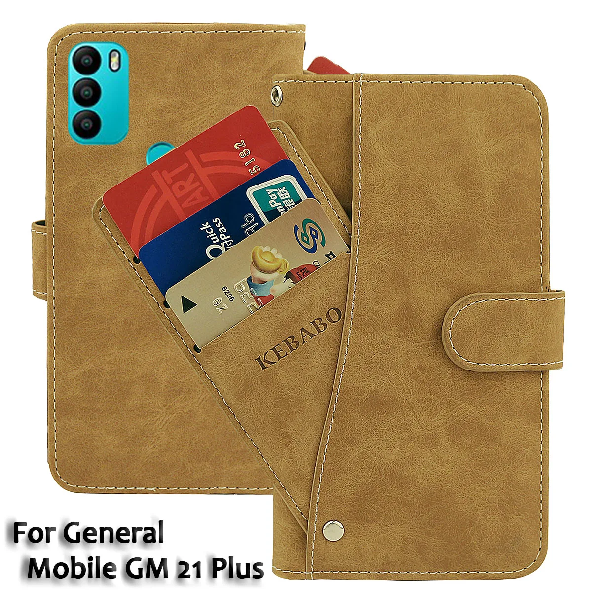 

Винтажный кожаный кошелек общего назначения для мобильного телефона GM 21 Plus чехол 6,53 "роскошный откидной Чехол с отделениями для карт Магнитный защитный чехол для телефона s сумки