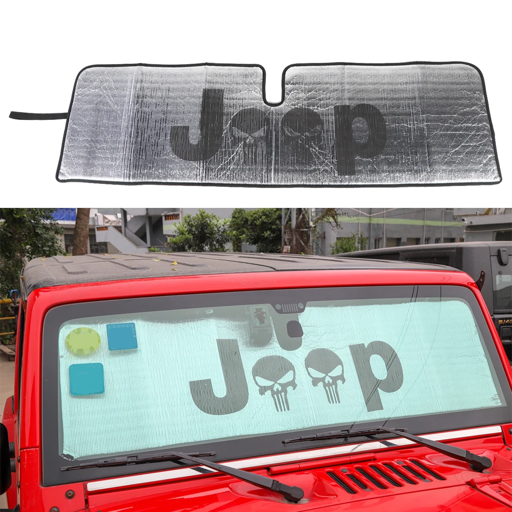 Занавеска от солнца на лобовое стекло для Jeep Wrangler TJ JK Защита от солнца Защитная крышка автомобиля аксессуары Защита от ультрафиолетовых лучей 1 шт
