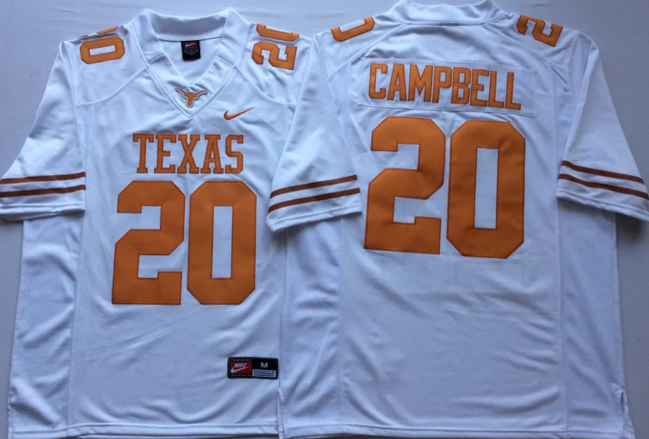as photo Новинка Высокое качество Все сшитые Texas#34 Вильямс#20 Кэмпбелл#10 YOUNG Jersey - Цвет: as photo