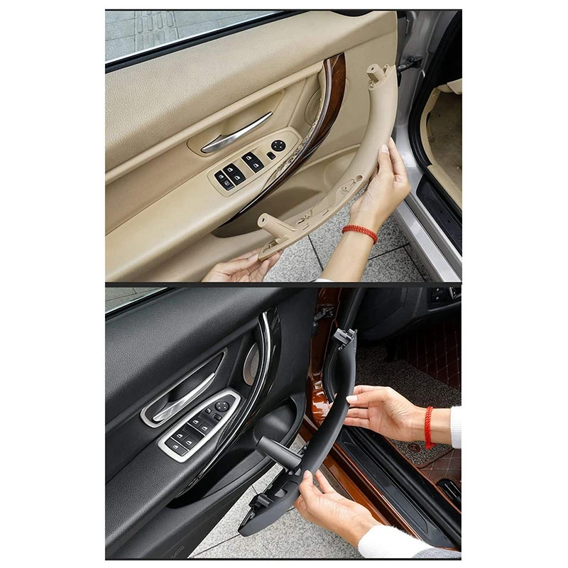 Door Handles,Inner Door Support Trim Pull Strap Cover Driver Side Left Front Door Armrest Bracket for B-MW 3 Series 4 Series