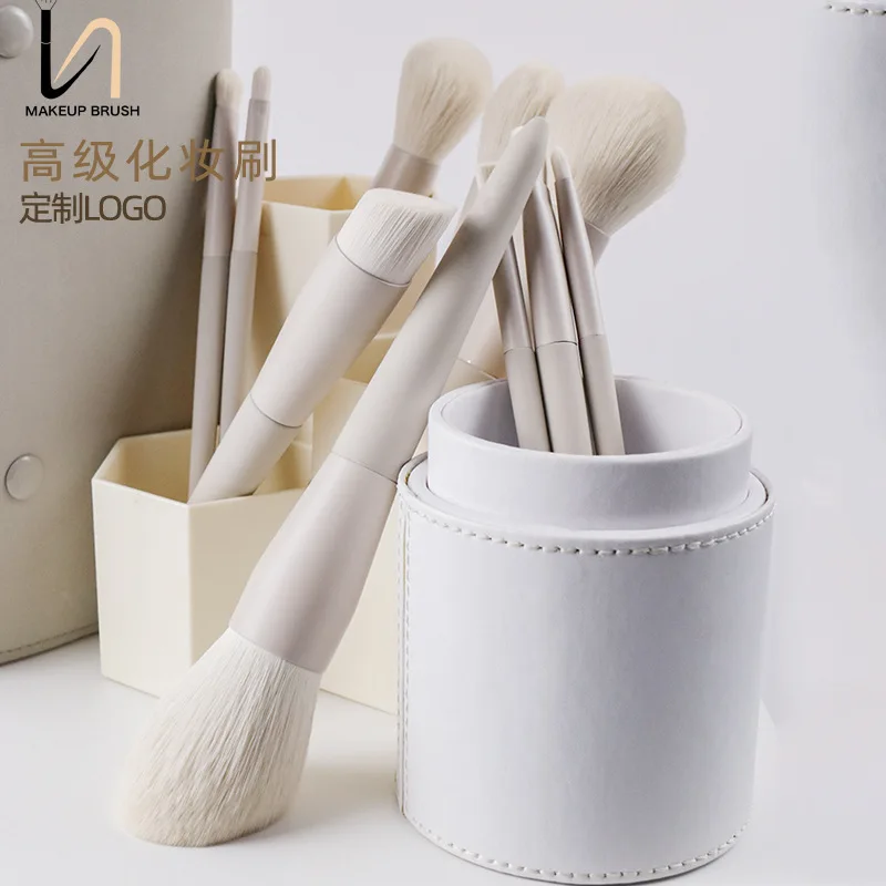 10Pcs Makeup Brushes Set Pro Make Up Brush Natural Goat Hair Kit Foundation Powder Eyeshadow Blush Beauty | Красота и здоровье