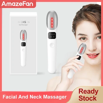

Mini Electric Vibration Eye Face Massager EMS Red Light Therapy Hot Anti-Ageing Eye Wrinkle Dark Circle Removal Beauty Care Pen