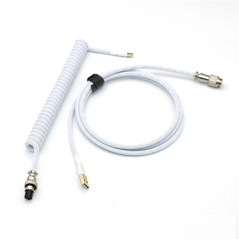 

Angitu USB телефон с механической клавиатурой спиральный кабель с двойным рукавом USB-Тип C с авиатором GX16