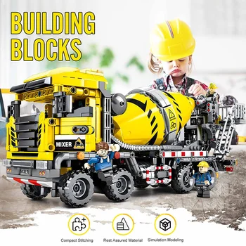 

1143PCS Senbo Engineering Vehicle Mixer Sets Educational Blocks Toys DIY Educational Children's Educational Assembly Toy