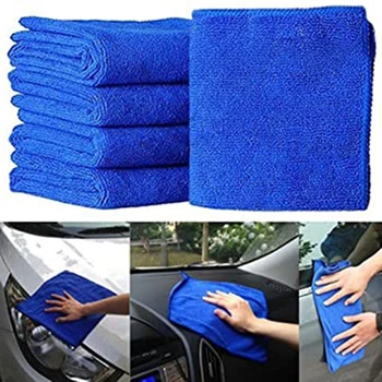 

10 Pieces of Ultra-Fine Fiber Square Absorb Water Without Lint Use Car Wash Daily Cleaning Absorbent Towel