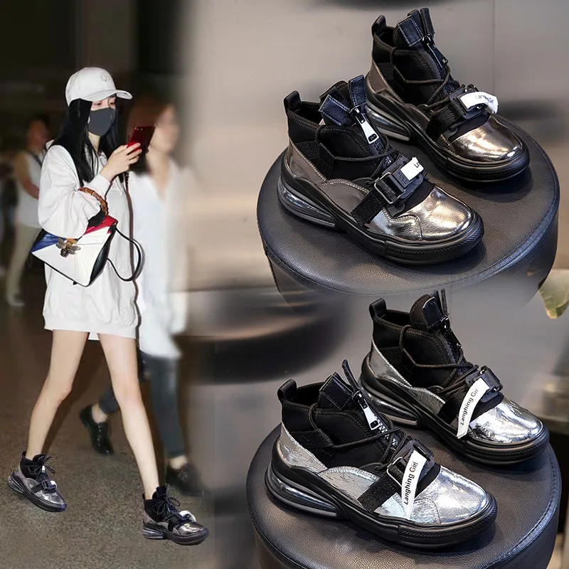SWYIVY Shoes Woman High Platform Sneakers Spring Autumn Female Shoes Casual Fashion Breathable Soft Sneakers Women Casual Mujer