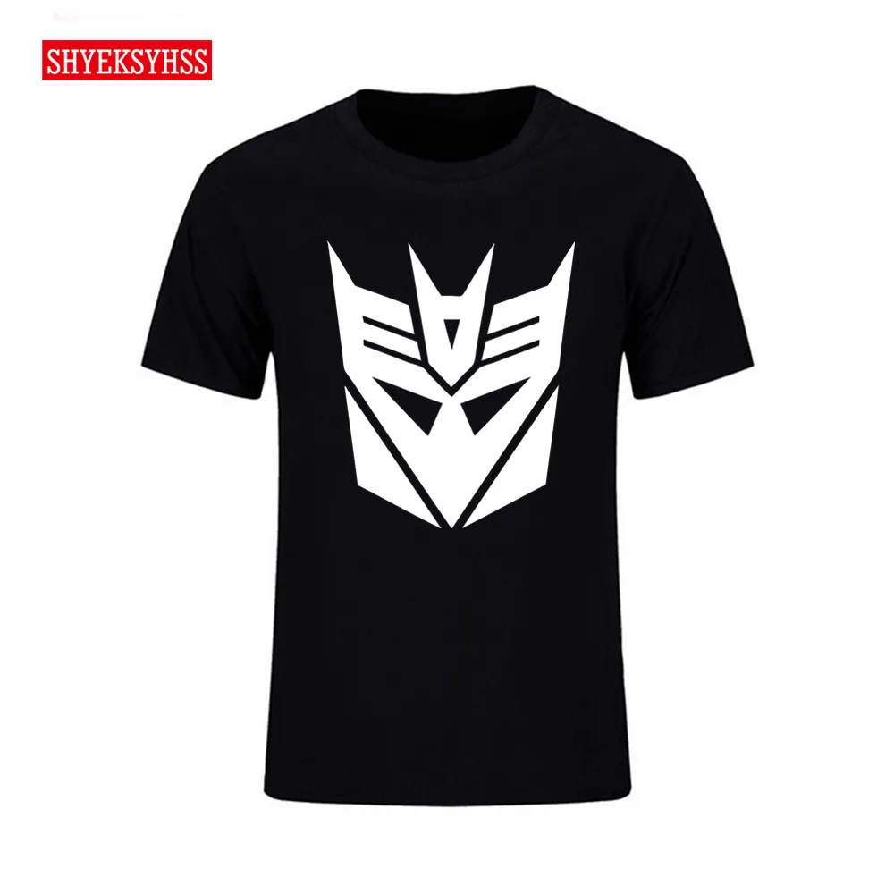 

Transformers print men T shirt villain Megatron logo Tshirt fashion T-shirt 100% cotton tops