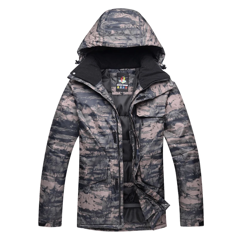Roupa de Neve dos Homens Especial para Snowboard Jaquetas de Esqui Cabolsas à Prova Água à Prova Inverno ao ar Camuflagem Terno Dthicker Vento Mais Grosso Algodão Livre