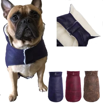 

dog clothes winter warm pet dog jacket coat french bulldog clothing hoodies for big fat dogs puppy outfit s-xxl