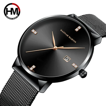 

Hannah Martin 2019 New Popular Classic Men Quartz Dial Clock Wrist Watch Case Relgio casual Reloj Top Brand Luxury montre homme