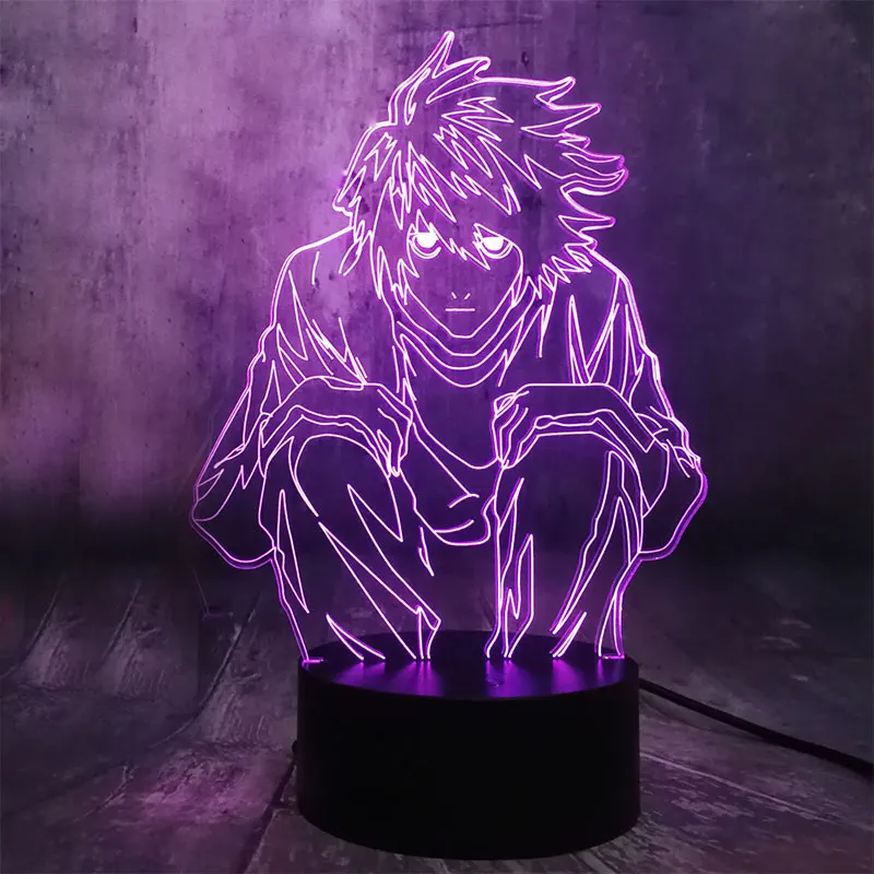 Мультипликационная модель, 3D ночник, новинка, фигурка, многоцветный светодиодный светильник, детский игрушечный стол, прикроватный светильник для спальни, подарки