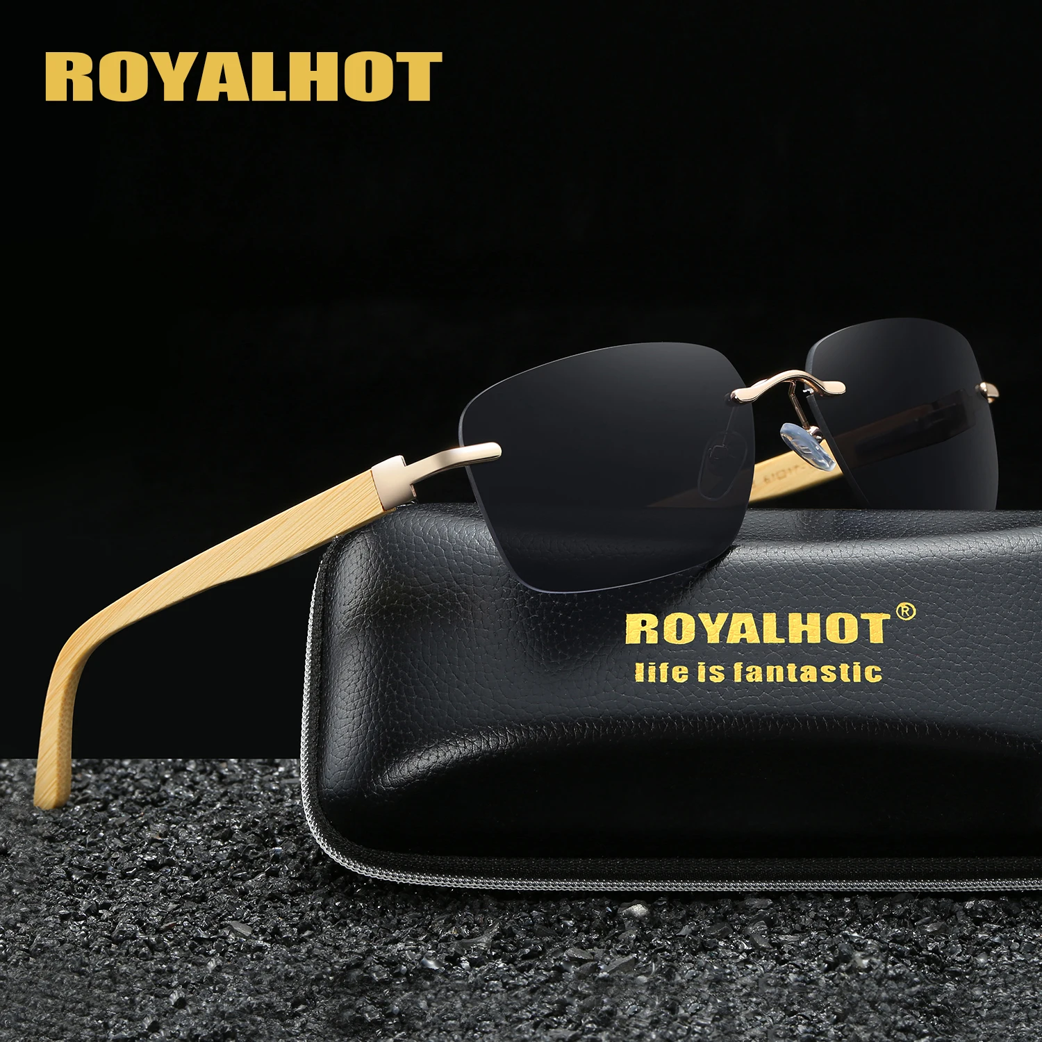 RoyalHot, мужские, женские, бамбуковые, деревянные, прямоугольная, квадратная оправа, солнцезащитные очки, для вождения, солнцезащитные очки, оттенки, Oculos masculino, мужские, 900127