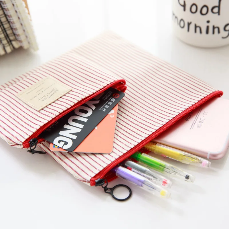 

South Korea Cute Fabric Zero Young STUDENT'S Women's Creative Sail Mini Wallet Pencil Case Small Pastoral Style Coin Bag Zipper