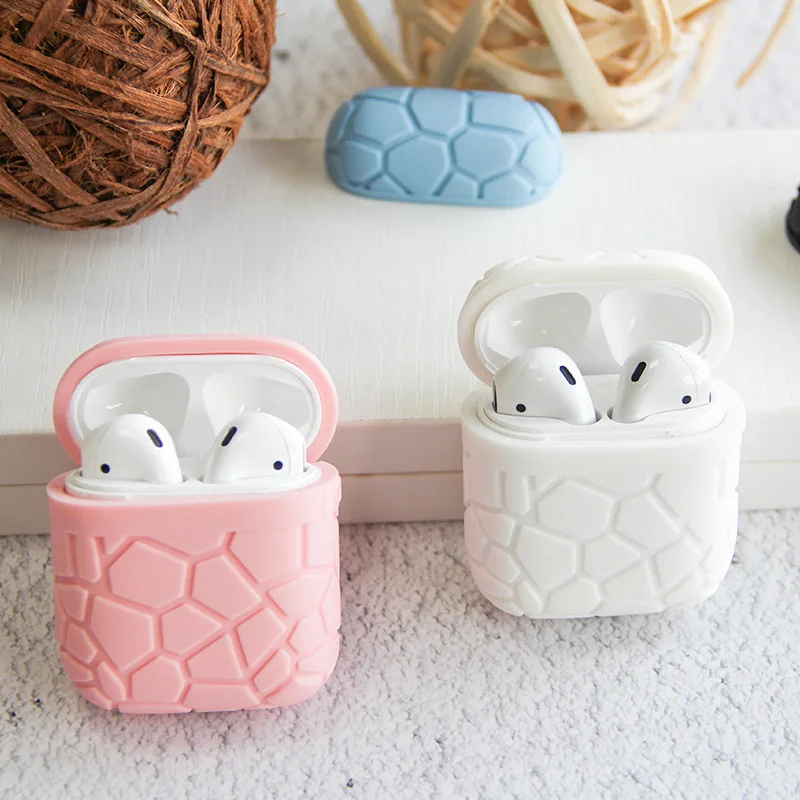 

For Airpods 1 / 2 Bluetooth Earphone Silicone Sleeve Protective Cover New Crocodile Pattern Soft Shell