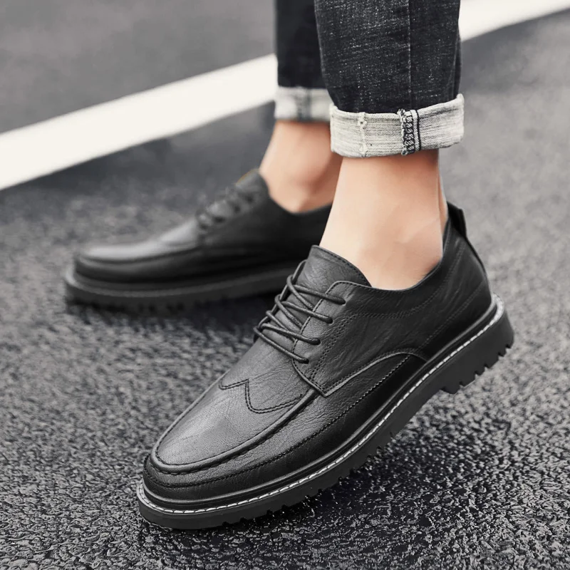 

fashion men casual shoes black mens leather casual sneakers fashion flats shoes lace up male tenis shoes krasovki o4