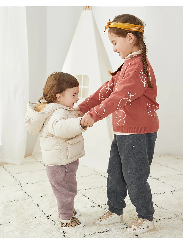 Balabala/штаны для мальчиков; осенне-зимняя одежда для маленьких девочек; детские брюки; Новинка года; повседневные бархатные штаны