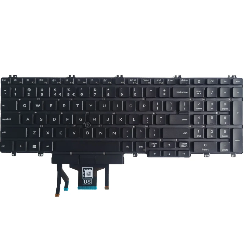para Dell Precision 3500 3501 3540 3541 Latitude 5500 5501 5510 5511 Keyboard Eua com Apontar Stick 0m25nk Pk132fa1b01 Novo Teclado de substituição - Imagem 6